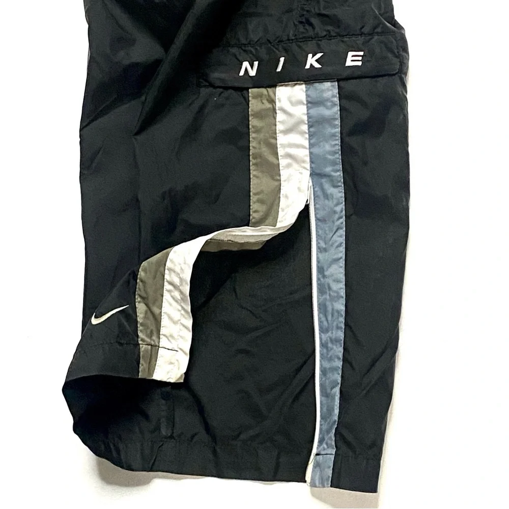 Vintage 90’s Nike Sportswear Men’s Black Embroidered Windbreaker Track Pants XL - Picture 4 of 11
